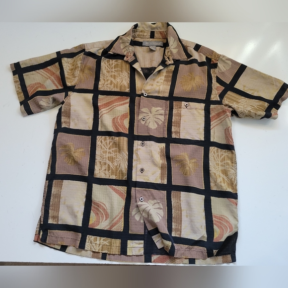 Tori Richard Other - Tori Richard Silk Topical Print Shirt In Brown Size M